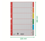 Intercalaires Leitz 4 perf 4350 6 onglets gris carton