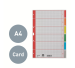 Intercalaires Leitz 4 perf 4350 6 onglets gris carton