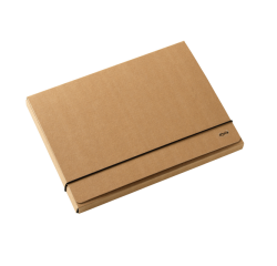 Porte-documents Djois Kraft Line  A4 3 rabats brun