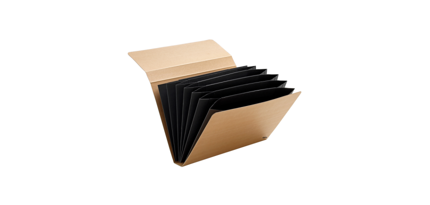 Kraft Line Sorter A4 7 compartments brown