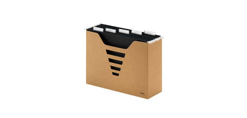 Boîte dossiers suspendus Djois Kraft line A4 + 5 dossiers suspendus