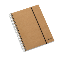 Notitieboek Kraft Line A5 140blz spiraal lijn