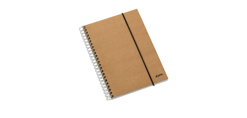 Notitieboek Kraft Line A5 140blz spiraal lijn