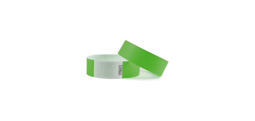 Combicraft Tyvek Green Bracelet 100 Pieces