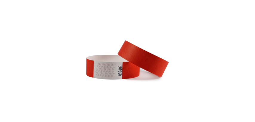 Bracelet Combicraft Tyvek rouge 100 pièces