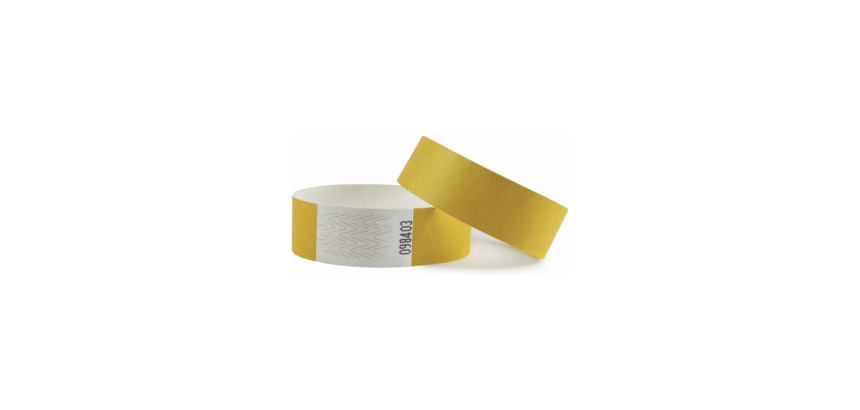 Bracelet Combicraft Tyvek jaune 100 pièces