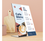 Kaarthouder Europel L-standaard A5 staand acryl