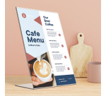 Europel A4 Portrait Acrylic Table Display Stand