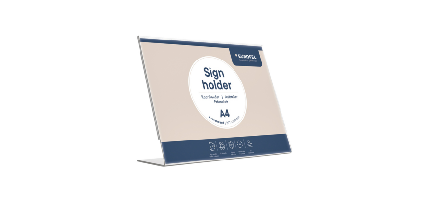 Europel table display A4 landscape acrylic
