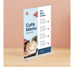 Kaarthouder Europel T-standaard A6 staand acryl