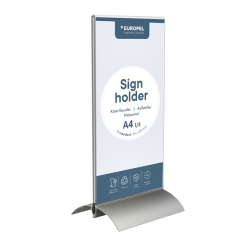 Présentoir Europel 1/3 A4 support en T acryl aluminium