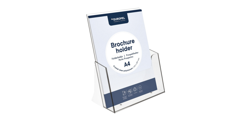 Europel A4 Acrylic Brochure Holder