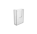 Wall-mounted brochure holder 1 pocket for 1/3 A4 format, transparent