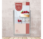Wall-mounted brochure holder 1 pocket for 1/3 A4 format, transparent