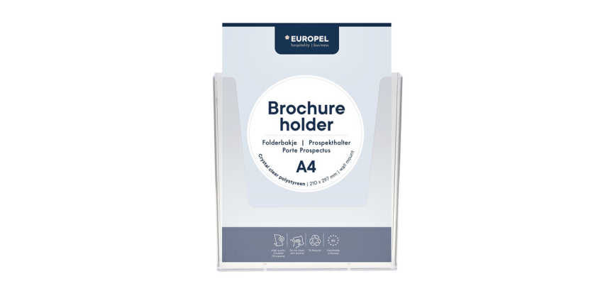 Folderhouder Europel wand A4 transparant