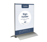Kaarthouder Europel T-standaard A5 staand acryl / aluminium