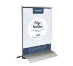 Kaarthouder Europel T-standaard A4 staand acryl / aluminium