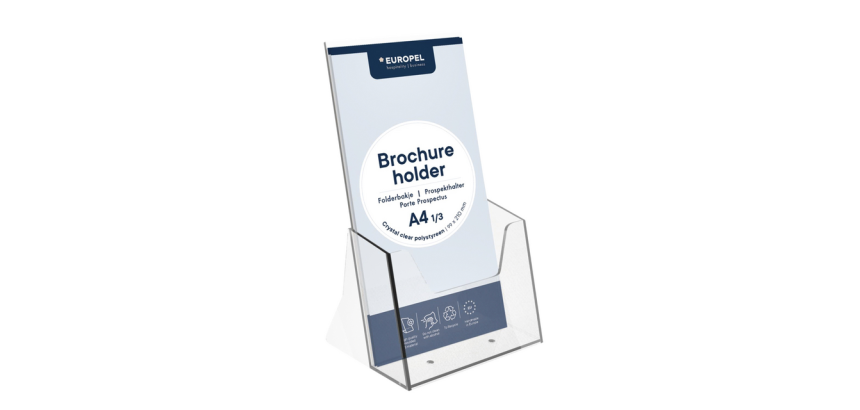 Europel 1/3 A4 Acrylic Brochure Holder