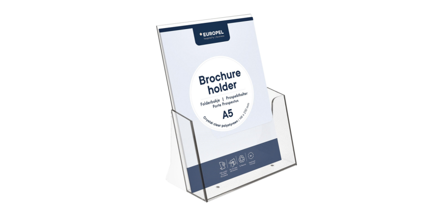Folderhouder Europel A5 transparant
