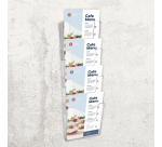 Porte-brochures mural Europel 4x A4 portrait à coupler transparent 4 pièces