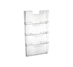Prospekthalter Europel, 4x A4 Wandmontage horizontal koppelbar transparent