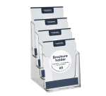 Prospekthalter Europel 4 Fächer A5 Acryl