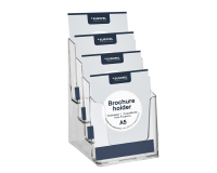 Folderhouder Europel 4 vaks A5 transparant