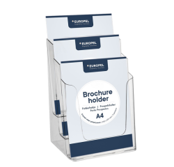 Porte-brochures Europel 3 compartiments A4 acryl