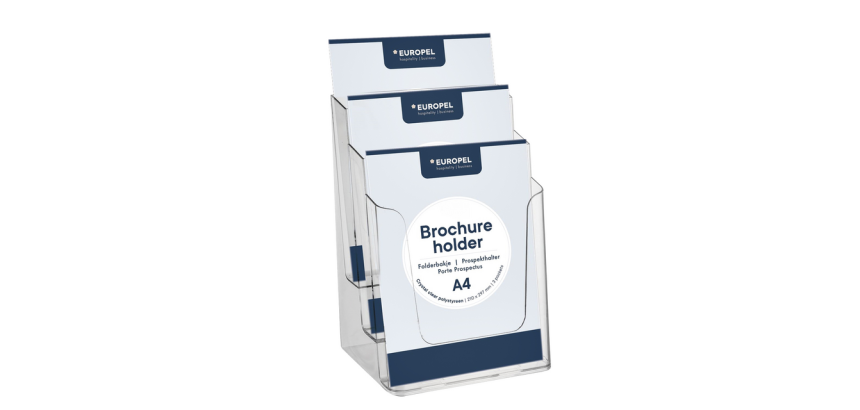 Porte-brochures Europel 3 compartiments A4 acryl