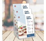 Porte-brochures Europel 3 compartiments A4 acryl