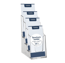 Porte-brochures Europel 4 compartiments 1/3 A4 acryl