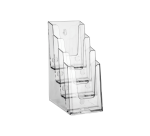 Europel Brochure Holder 4 Compartments 1/3 A4 Acrylic