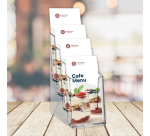 Europel Brochure Holder 4 Compartments 1/3 A4 Acrylic