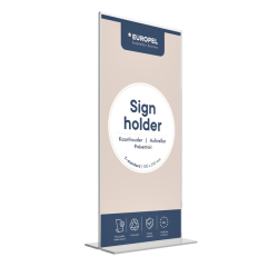 Présentoir de table Europel en T 105x210mm portrait acryl