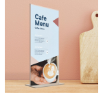 Présentoir de table Europel en T 105x210mm portrait acryl