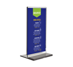 Présentoir de table Europel en T 105x210mm portrait acryl