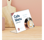 Présentoir de table Europel en L 90x60mm paysage acryl