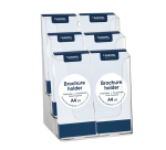 Europel brochure holder 6 compartments 1/3 A4 transparent