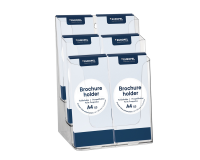 Folderhouder Europel 6 vaks 1/3 A4 transparant