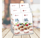 Europel brochure holder 6 compartments 1/3 A4 transparent