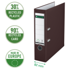 Lever arch file Leitz 1010 180° A4 80mm PP brown