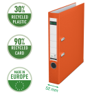 Ordner Leitz 1015 180° 50mm PP A4 oranje