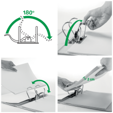 Classeur à levier Leitz 1015 180° A4 52mm PP vert