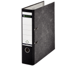 Leitz Lever Arch File 1082 180° Folio 80mm Black Cardboard