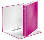 Classeur Leitz WOW A4 maxi 2 anneaux méc-D 25mm rose