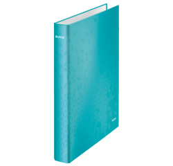 Ringband Leitz WOW A4 maxi 4-rings D-mechaniek 25mm ijsblauw