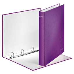 Classeur Leitz WOW A4 maxi 4 anneaux méc-D 25mm violet