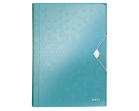 Projectmap Leitz WOW voor A4 6 vaks PP ijsblauw