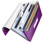 Leitz WOW Sorter for A4 6 Compartments PP Purple