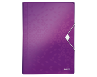 Projectmap Leitz WOW voor A4 6 vaks PP paars